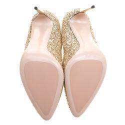 Sebastian Metallic Gold Glitter Pumps Size 40.5