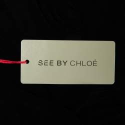 Pre Owned See by Chloé Black Jersey Knee Length Dress S