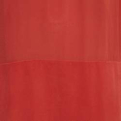 Pre Owned See by Chloé Red Crepe Silk and Crepe Short Dress M