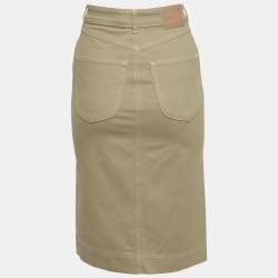 Pre Owned See by Chloé Beige Cotton Pencil Skirt S