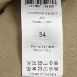 Pre Owned See by Chloé Beige Cotton Pencil Skirt S