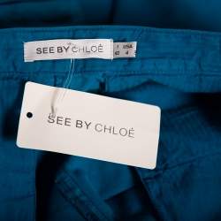 Pre Owned See by Chloe Bright Blue Cotton Pants S
