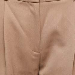 Pre Owned See by Chloe Brown Wool-Blend Front Pleat Trousers S
