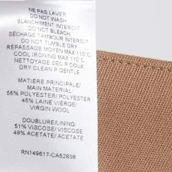 Pre Owned See by Chloe Brown Wool-Blend Front Pleat Trousers S