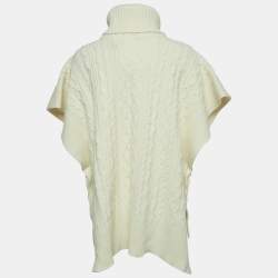 Pre Owned See by Chloe Cream Cable Knit Turtleneck Sweater M