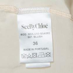 See by Chloe White/Pink Eyelet Lace Short Skirt S