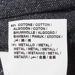 Pre Owned See by Chloe Black Stars Print Lurex Knit Hooded Short Dress M