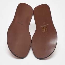 See by Chloe Orange Leather Flat Slides Size 35