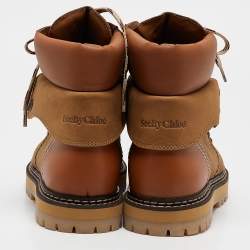 See by Chloe Brown Nubuck Leather Eileen Hiking Boots Size 40