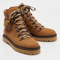 See by Chloe Brown Nubuck Leather Eileen Hiking Boots Size 40