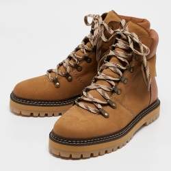 See by Chloe Brown Nubuck Leather Eileen Hiking Boots Size 40