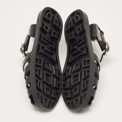 مملوكة مسبقًا See by Chloe Black Rubber Flora Sandals Size 39