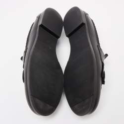 Pre Owned حذاء لوفرز سي باي كلوي جلد أسود بشراشيب سليب أون مقاس 40