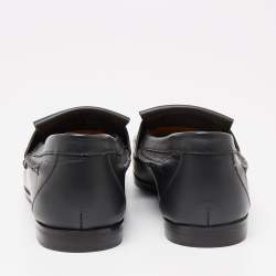 Pre Owned حذاء لوفرز سي باي كلوي جلد أسود بشراشيب سليب أون مقاس 40