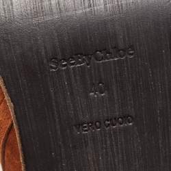 مملوكة مسبقًا See by Chloe Suede Lyna Buckle Boots Size 40