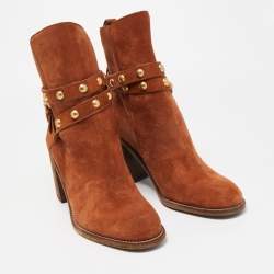 مملوكة مسبقًا See by Chloe Suede Lyna Buckle Boots Size 40