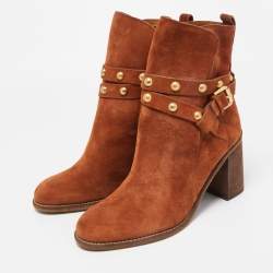 مملوكة مسبقًا See by Chloe Suede Lyna Buckle Boots Size 40