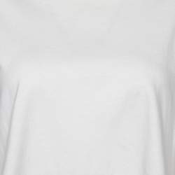 See by Chloe White Cotton Ruffled Sleeve Detail T-Shirt M