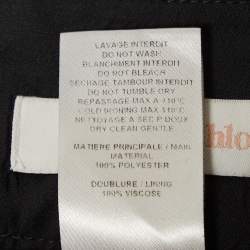 See by Chloé Black Flocked Polka Dots Chiffon Palazzo Pants S