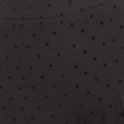See by Chloé Black Flocked Polka Dots Chiffon Palazzo Pants S