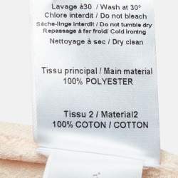 Pre Owned See by Chloe Pink Champagne Textured Crepe Pleated Shirt M