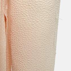 Pre Owned See by Chloe Pink Champagne Textured Crepe Pleated Shirt M