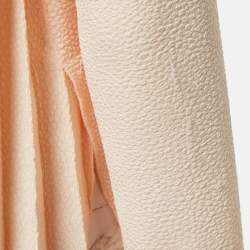 Pre Owned See by Chloe Pink Champagne Textured Crepe Pleated Shirt M