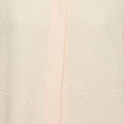 Pre Owned See by Chloe Pink Champagne Textured Crepe Pleated Shirt M
