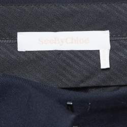 See by Chloe Navy Blue Gabardine Shorts M