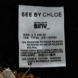 See by Chloé Gold Sequin Crepe Mini Dress S
