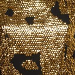 See by Chloé Gold Sequin Crepe Mini Dress S