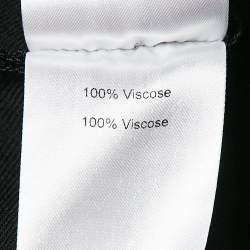 مملوكة مسبقًا See by Chloe Black Crepe Button Front Ruffled Collar Shirt L