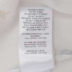 See by Chloe White Cotton Ruffled Detail Top S
