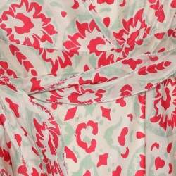 Pre Owned See by Chloe Multicolor Printed Silk Mini Belted Dress S