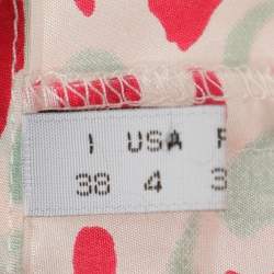 Pre Owned See by Chloe Multicolor Printed Silk Mini Belted Dress S