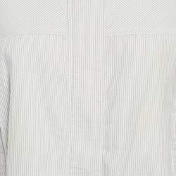 Pre Owned See by Chloe White Stripe Cotton Zip-Up Jacket M