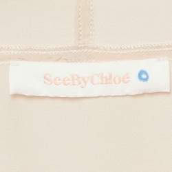 Pre Owned See by Chloe Blush Pink Silk Cowl Neck Blouse S