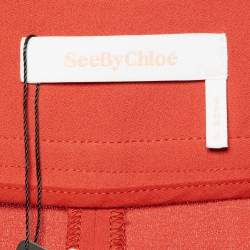 Pre Owned See by Chloé Peppery Red Crepe Flared Culottes M