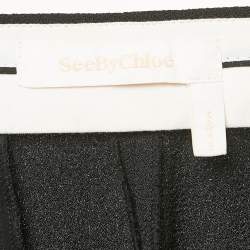 Pre Owned See by Chloe Black Crepe Trousers L