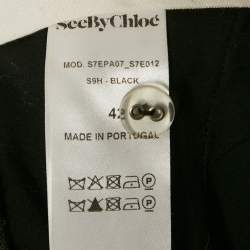 Pre Owned See by Chloe Black Crepe Trousers L