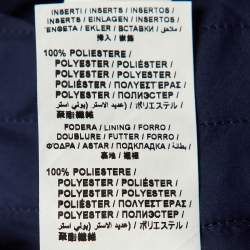 Pre Owned See by Chloé Navy Blue/White Quilted Cotton Zip Up Jacket S