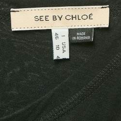 See by Chloe Black Pleated A-Line Sleeveless Mini Dress XL