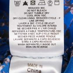 Pre Owned See by Chloe Blue Printed Satin Ruffled Mini Skirt S