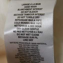 Pre Owned See by Chloé White Mesh Frill Neck Detail Blouse M