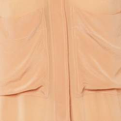 Pre Owned See by Chloe Light Coral Silk Button Front Blouse S