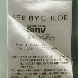 Pre Owned See by Chloe Light Blue Georgette Pleated Sleeveless Short Dress M