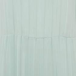 Pre Owned See by Chloe Light Blue Georgette Pleated Sleeveless Short Dress M