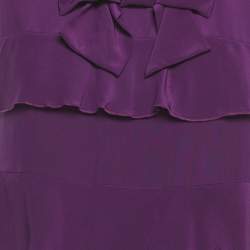 Pre Owned See by Chloe Purple Silk Ruffled Mini Dress M