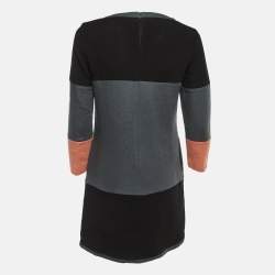 Pre Owned فستان سي باي كلوي صوف مزيج بلون رمادي مقسم مقاس متوسط