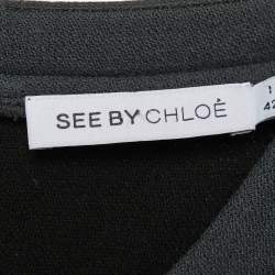 Pre Owned فستان سي باي كلوي صوف مزيج بلون رمادي مقسم مقاس متوسط